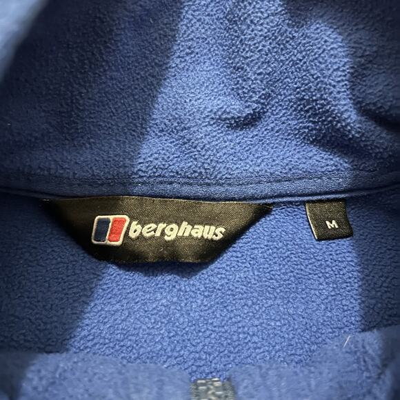 Berghaus Men's Blue Fleece Jacket Medium Stand-Up Collar Full Zip - Picture 6 of 8